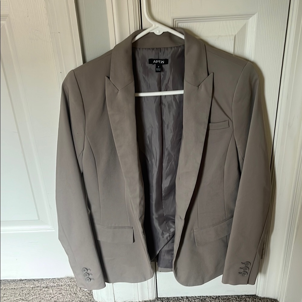 Apt. 9 Gray Slim Fit Blazer with Notched Lapel